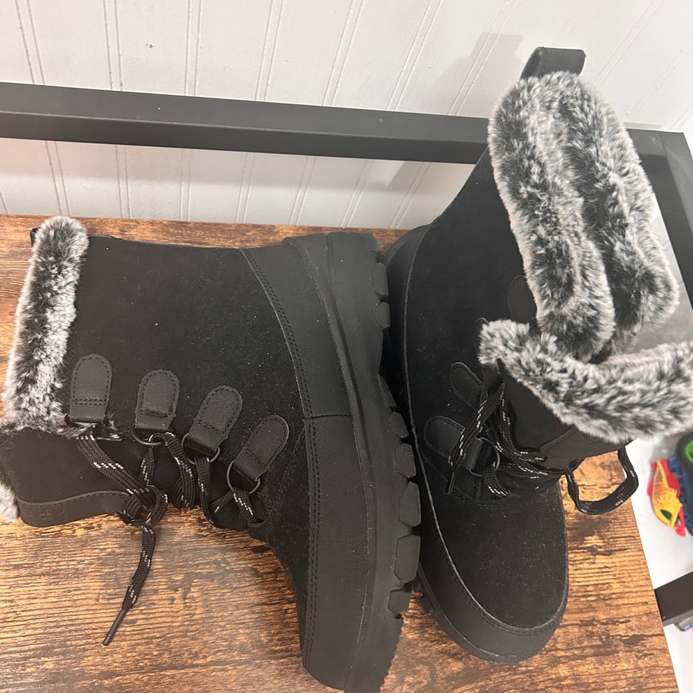 Target Black Faux Fur Winter Boots